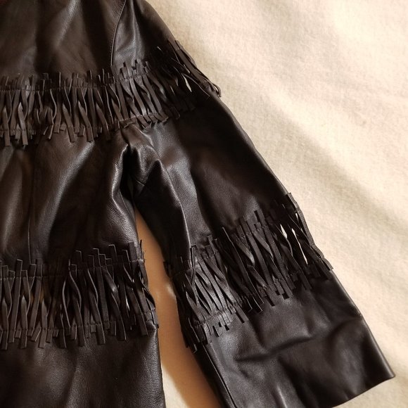 Unique Leather Jacket, Lafayette 148, Women's 14 - Picture 12 of 12